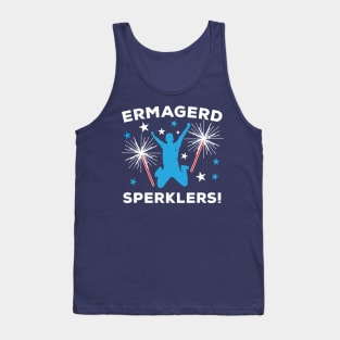 Ermagerd Sperklers Funny Fireworks 4th July Tank Top